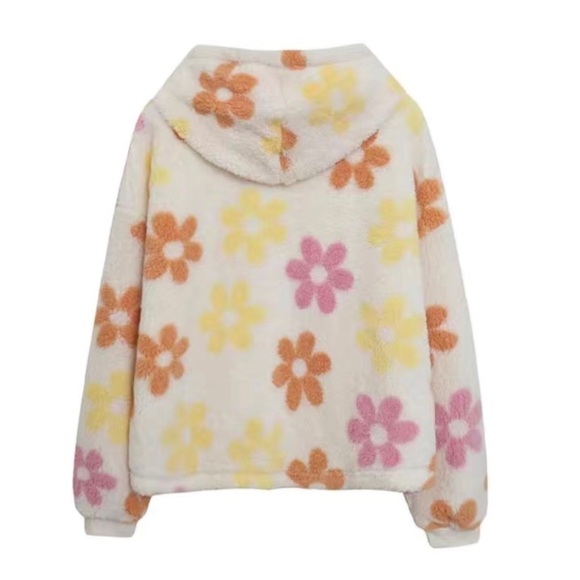 Barbie Hoodie Floral Sherpa - Picture 2 of 11